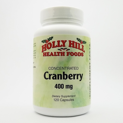 [BRSWGZT6CQPQ2YIY] Holly Hill Health Foods, Cran-Max Concentrated Cranberry 400 MG, 120 Capsules