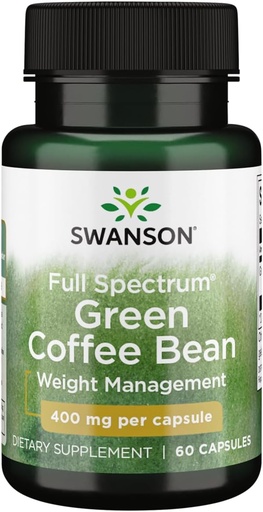 [BRSWIEA4CMOBGALM] Swanson Full Spectrum Grønn Kaffebønne 400 Milligrams 60 Kapsler