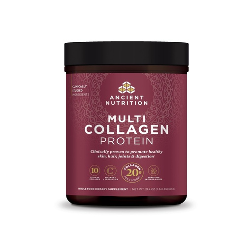[BRSWYHT7DJ4GMCAZ] Ancient Nutrition Collagen Peptides Powder, Multi Collagen Protein, Women & Men, Vitamin C, Probiotics, Hydrolyzed Collagen, Supports Skin, Joints, Gut Health, Unflavored, 60 Servings
