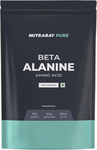 [BRSWGBLQOZYGOHTK] Nutrabay Pure 100% Beta Alanine - Unflavoured, 250g