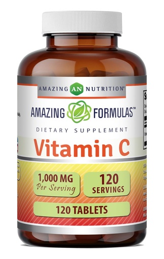 [BRSWG2YDOQJQ4FLJ] Amazing Formulas Vitamin C Supplement | 1000 Mg Per Serving | Tablets | Non-GMO | Gluten-Free | Made in USA (Pack of 1, 120 Count)
