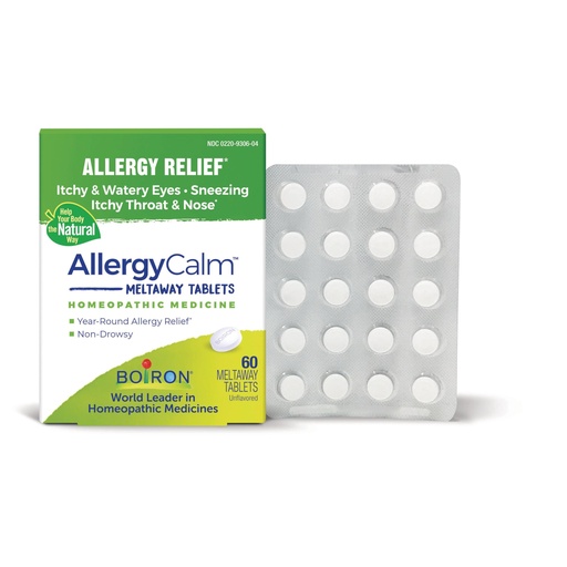 [BRSW2AD3BUPAGFI4] Boiron AllergyCalm Tablets for Relief from Allergy and Hay Fever Symptoms of Sneezing, Runny Nose, and Itchy Eyes or Throat - 60 Count