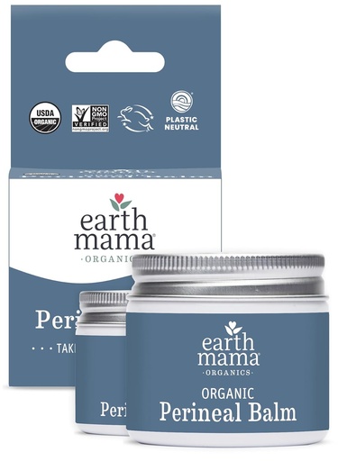 [BRSWKFLQOABWEFDC] Earth Mama Organic Perineal Balm | Naturally Cooling Herbal Salve for Pregnancy and Postpartum Relief with Witch Hazel & Calendula, Feminine Care Essentials, No Benzocaine or Butane, 2-Oz (2-Pack)
