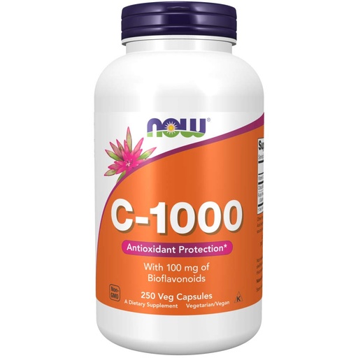 [BRSWIYQ6CAMWAGTI] Now Supplements, Vitamin C-1,000 with 100 mg of Bioflavonoids, Antioxidant Protection*, 250 Veg Capsules (Pack of 2)