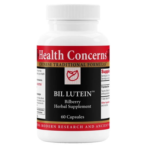 [BRSW2FL4BMDR4ALO] Health Concerns Bil Lutein – Eye Health & Vision Support – Lutein, Bilberry & Taurine Supplement – Antioxidants for Retinal Health, Night Vision, Circulation, & Macular Degeneration – 60 Capsules