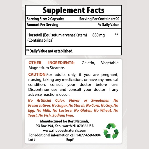 [BRSRMCYLAAOQEYLP] The Naturals Hortail 440 mg i Ashwagandha van extreure 500 Mg