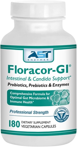 [BRSWIGA7OAMBK3L2] Floracor — Probiotics ' Enzymes to Support Intestinal " Gut Heath -180 Vegetarian Capsules