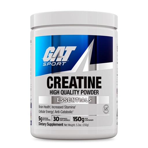 [BRSRO2QDBUIQKETB] GAT SPORT Creatine Monohydrate Powder, 150 Grams, Strength, Brain Health, GLP1 Support Anti-oxidant, Endurance, for Men & Women, 1 Month Supply, Unflavored (30 Servings)