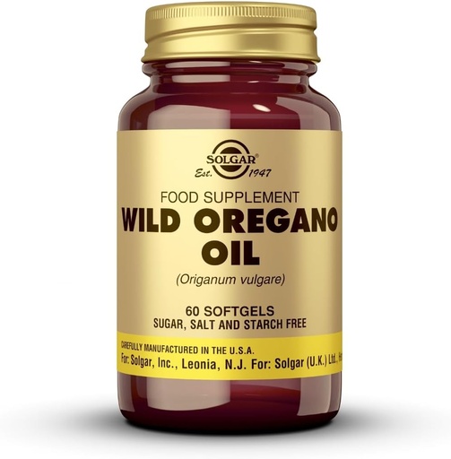 [BRSWIYQTPJ7BMYDI] Solgar Wild Oregano Oil, 60 Softgels - Concentrate - Immune Support - Non GMO, Gluten Free, Dairy Free - 60 Servings