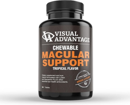 [BRSW2AQNOYCA4E3O] Soporte Macular Chewables – AREDS 2 Tablas Chewable – Flavor Tropical – AREDS 2 Fórmula para Adultos – 60 Tabletas, 1-Mes de Oferta para el Bienestar Ocular
