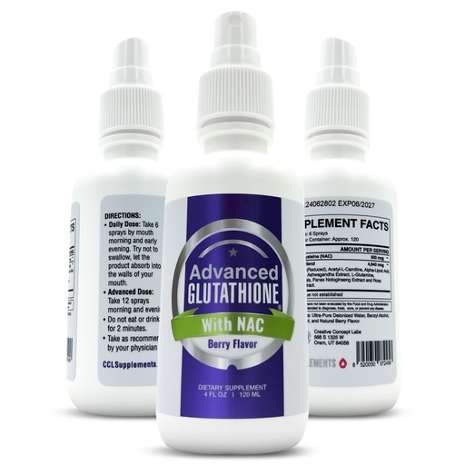 [BRSW2ZLQB54B4HL6] Liquid Liposomal Glutathione Spray - Maximum Absorption Glutathione Supplement with NAC, Ashwagandha, Glutamine, Ascorbic Acid - Sublingual Easy Use - Immune & Detox Support - 4oz