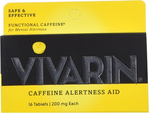 [BRSWIGLYB4GAEG3A] Vivarin, Caffeine Pills, 200mg Caffeine in Each Tablet, Safely and Effectively Helps You Stay Awake, Alertness Aid, Energy Supplement, 16 Tablets - 3 Pack