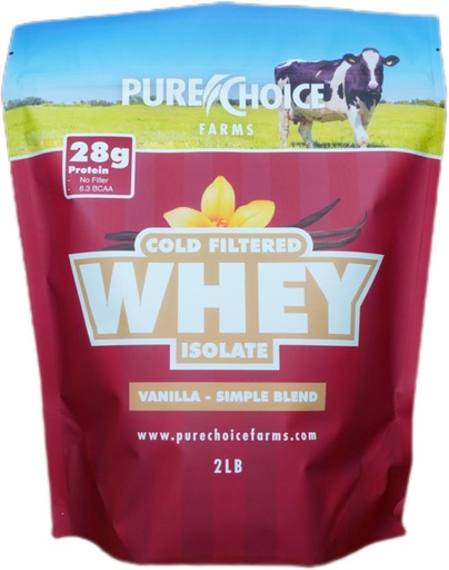 [BRSWYCY3DEHA4CT6] Pure Choice Vanilla Whey Protein Isolate Powder, 28g πρωτεΐνη, μη μετουσιωμένος ορός γάλακτος, 3 συστατικά, χωρίς πληρωτικά ή τεχνητά γλυκαντικά. (Βανίλια, 2 lb)