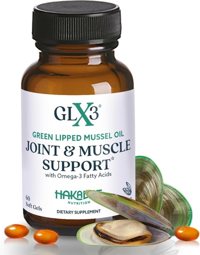 [BRSWECAQBMJRUEL7] GLX3 Joint Support Extra Indarra Omega-3 osagarria | Premium Zeelanda Berriko Lipped Mussel Oil - Comfort, Flexibility, Muscle Recovery - ETA EPA DHA Omega 3 kapsula gehigarriak Haka Life