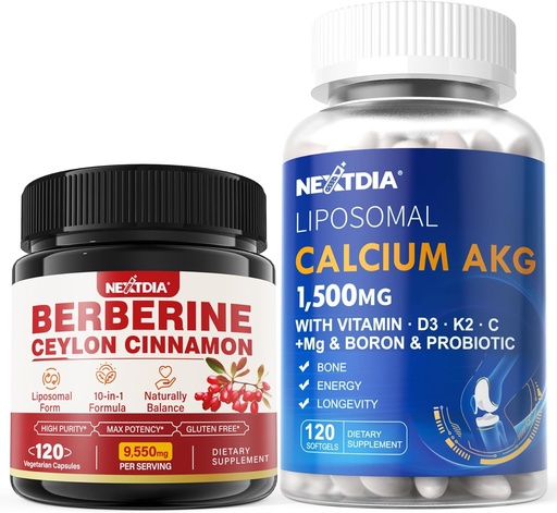 [BRSRAGIEDECAEAA4] Berberin Supplement 1500mg + Liposomal Kalsium AKG Supplement 1500mg