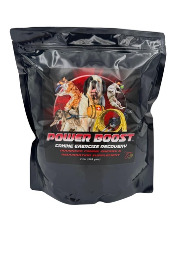 [BRSWYHYLAEMGYH3P] Power Boost Canine Performance Formula – Low Fat, High-Carb Rehydration & Recovery Supplement for Working & Sporting Dogs – Supports Endurance, Muscle Recovery & Cooling, Size: 1.8 lbs