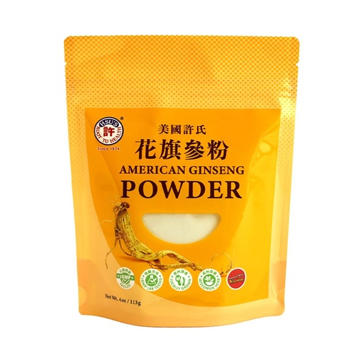 [BRSWGEA2OB5RQCD3] Hsu's SKU 1174 | American Ginseng Powder | Cultivated Ginseng from Marathon County, Wisconsin | 许氏花旗参粉 | 4oz Bag, 西洋参