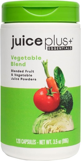 [BRSRAYD6PIDRUCDF] Mélange de légumes Juice Plus+ : avec brocoli, persil, tomate et plus - base végétale, végétalien, sans gluten, sans OGM, casher - pour la santé du coeur, immunitaire, cognitive et de la peau - 1 bouteille (60 portions)