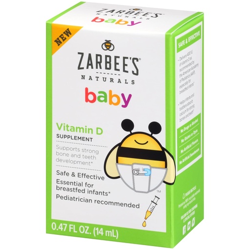 [BRSWKHD5C4GRU2LJ] Zarbee's Naturals Baby Vitamin D Supplement, 0.47 Fluid Ounce