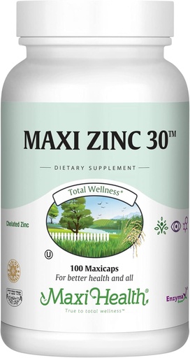 [BRSWEC37OQBAMADO] Zinc 30 - Zinc Vitamin with Enzymax for Enhanced Absorption - Highest Potency Immune Support - Glycinate Chelated Zinc Supplements for Adults - Zink Vitaminas - Kosher Made in USA - 100 Count Capsules