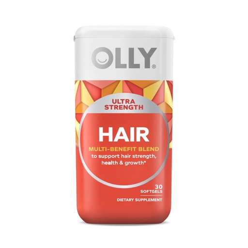 [BRSROCAYBUCBUDTB] OLLY Hair and Skin Vitamin Bundle - Ultra Strength Hair Softgels with Biotin, Keratin, Vitamins B12, D and Flawless Complexion Gummy with Vitamins A, E, Zinc for Clear Skin - 30 and 50 Count