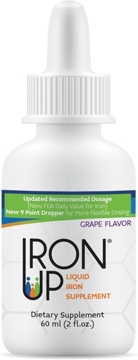 [BRSWIEADOIPAMALO] Iron Up, Liquid Iron Sup, Grape Flavor, 2 fl oz (60 ml)