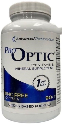 [BRSROFI3DMMBQAD6] PRO-Optic Traditional (ZINC Free) AREDS 2 Formula - One Capsule Per Day / 90 Capsules / 3 Month Supply