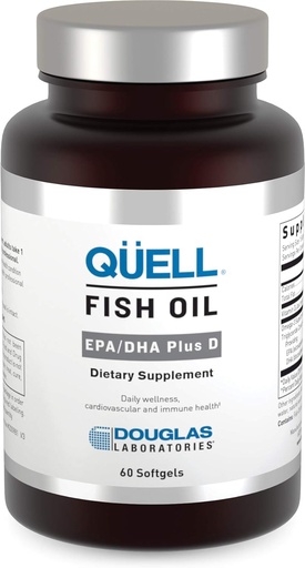 [BRSWIZIHDMMA2DIV] Douglas Laboratories Quell Fish Oil EPA/DHA Plus D | 3:2 Ratio de EPA para ácidos graxos esenciais de DHA Omega 3 Plus 1,000 I.U. de vitamina D3* | 60 Softgels