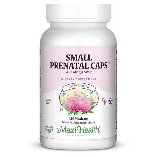 [BRSWGAITAUCQ4CLK] Maxi Health Small Prenatal with Methylfolate Capsules – Easy-to-Swallow Prenatal Vitamins for Women – Support Fetal Brain Development – Gentle, Kosher, Non-GMO – 120 Capsules