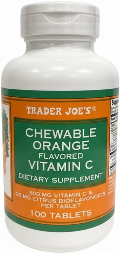 [BRSWYCQ7DIGRGYLV] Trader Joe's Chewable Orange Flavored Vitamin C