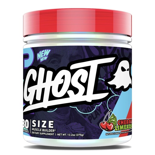[BRSRAGQQAV4BEFLK] GHOST Size Muscle Builder Dietary Supplement - Cherry Limeade, 30 Servings – Support Muscle Growth & Strength Building for Men & Women - Creatine & Betaine - Free of Sugar & Gluten