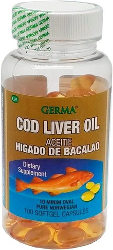 [BRSWGYLYB4CWEYI3] Aceite De Higado De Bacalao kapsulak 100's Pure Norwegian Cod Liver Oil GERMA