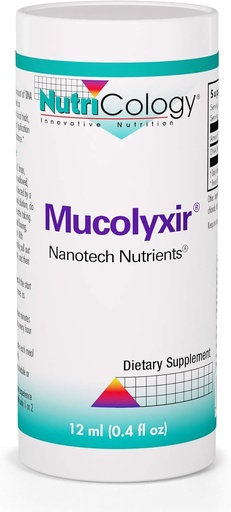 [BRSWIYQACEABGC3I] Nutricology Mucolyxir Supplement - Mucus Clearance from Lungs, Mucus Relief, Microdose DNA, Wild Pacific Salmon, Liquid Drops - 0.4 Fl Oz