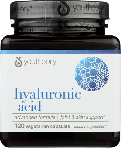[BRSRMEL3OYDWEDY2] Youtheory Hyaluronic Acid Advanced Formula, Dairy Free, 120 Capsules (Pack of 1)