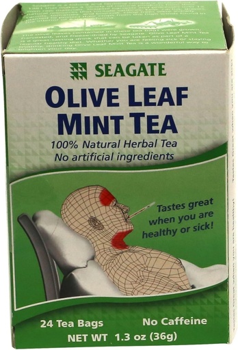 [BRSWKZI5BBYR6A3M] Seagate Products Olive Leaf Herbal Mint Tea 24 Count (pack of 1)