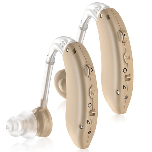 [BRSRMBDQAUPGCYDU] Hearing Aids for Seniors, Rechargeable Hearing Amplifier with Noise Cancelling, Digital Ear Hearing Assist Devices with Volume Control (Flesh)