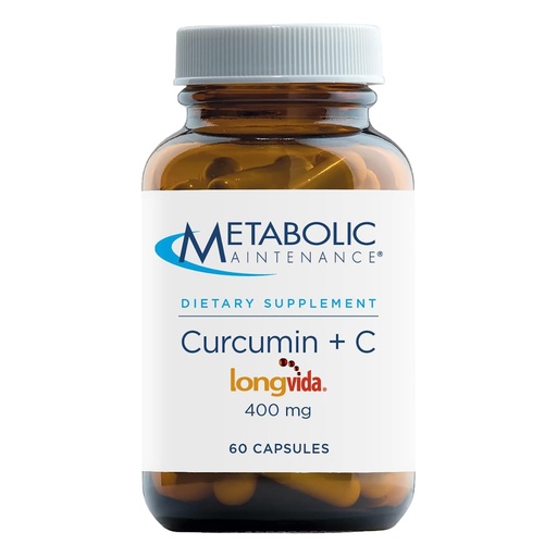 [BRSWIHY4OMHGO3TO] Metabolic Maintenance Curcumin + C - Turmeric Curcumin Supplement with Vitamin C + Black Pepper for Absorption, Rich in Curcuminoids for Antioxidant + Immune Support, Gluten Free - 60 Capsules