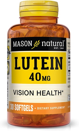 [BRSWIED6AUFQGC3A] Lutéine naturelle MASON 40 Mg Gels doux ultra-fort - 30 Ea