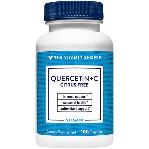 [BRSWIYTYOEDRGHQ7] The Vitamin Shoppe Quercetin with Vitamin C - Immune & Seasonal Support | Citrus-Free Bioflavonoid | 100 Capsules | Year-Round