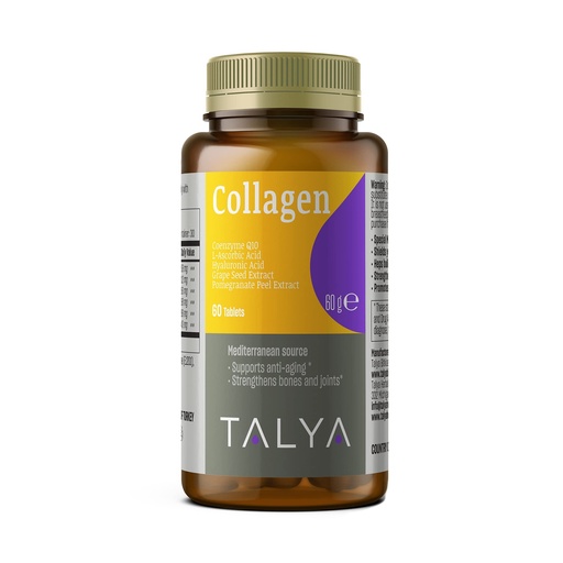 [BRSW2ELRCANGC3Q6] TALYA Collagen Pills with Hyaluronic Acid + Vitamin C | Hydrolyzed Collagen for Women & Men | Hair, Skin and Nails | Non-GMO | 60 Capsules