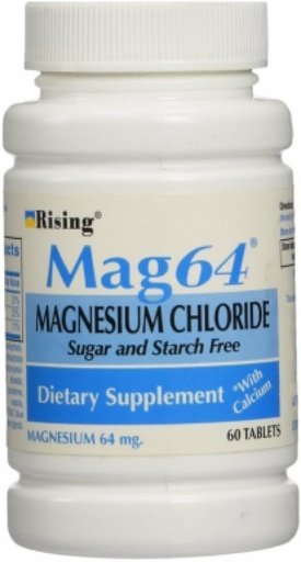 [BRSWKGYHOYHWMELU] Rising Mag64 Magnesium Chloride with Calcium Tablets, 60 Count (Pack of 5)