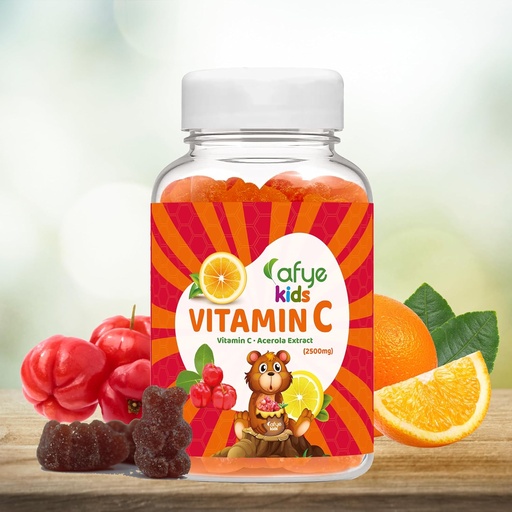 [BRSROHACCMJR62D3] Kids Vitamin C - Immune System Booster Gummies with Bear Shaped - Immune System Support Vitamins Supplement for Adults & Kids - Vitamin C & Acerola Extract, 60 Count (Pack of 1)