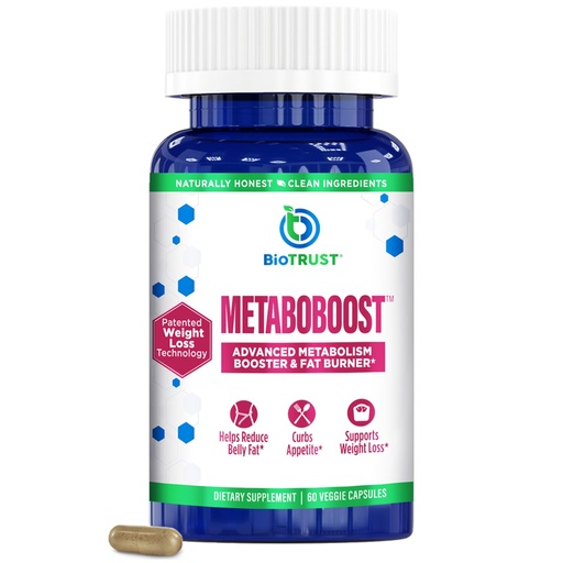 [BRSROAYLOIGRG3QV] BioTrust MetaboBoost Weight Loss Supplement - Appetite Suppressant | Calorie Fat Burner | Metabolism Booster - Clinically-Studied Diet Pills with Berberine for Holistic WeightLoss Support- 60 Capsules