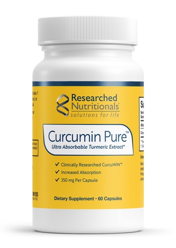 [BRSROYA6BUJWYYDL] Researched Nutritionals Curcumin Pure - Clinically Researched Curcumin Extract, 46x More Absorbable Than Traditional Turmeric Extract (60 Vegan Turmeric Capsules)