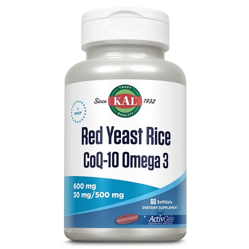 [BRSWIYQ7CYDWOEDY] Kal Red Yeast Rice COQ10 Omega 3, 60 Count