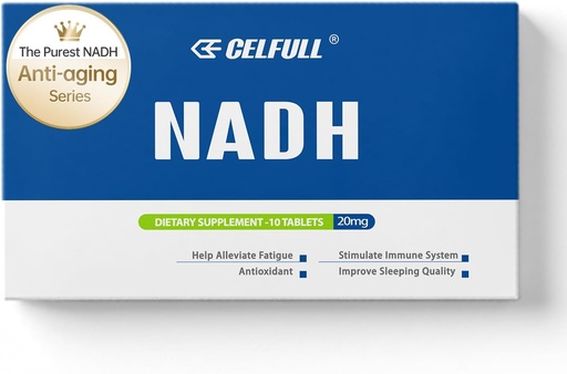 [BRSRAGQ3BMPG22TJ] CELFULL NADH Supplement 40mg Enchance NMN Alternative NAD+ Supplement for Immune Support Anti-Aging Boost Brain Cognition & Chronic Fatigue Supplements
