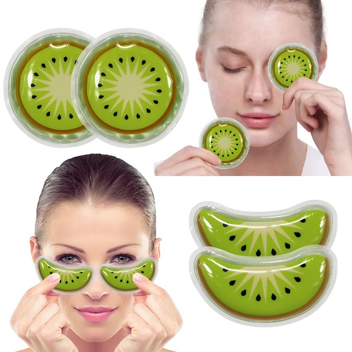 [BRSW22YQCIFAGELU] Gel Ice Pack Reusable Cooling Eye Pads and Under Eye Patches,Eye Hot Cold Treatment Pack for Redness,Pain Relief and Eye Relax (Kiwi)