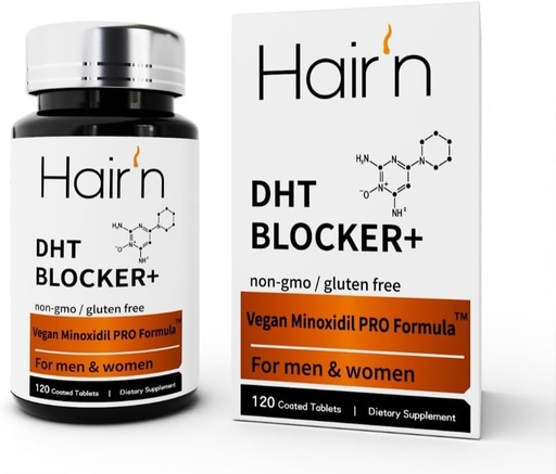 [BRSRAGALDIBBQETG] Hair’n DHT Blocker Hair Growth Supplement, Vegan & Plant-Based Formula for Men & Women, Supports Hair Growth, Safe for Adults - Saw Palmetto, Biotin, Capsaicin, and Reishi Mushrooms