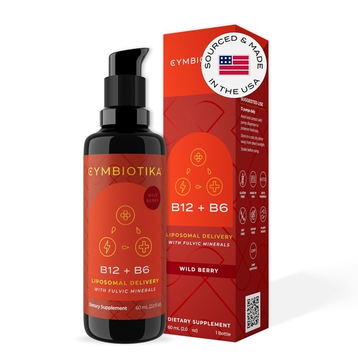 [BRSWGCQCCQAWKGTG] CYMBIOTIKA Liposomal Vitamin B12 Liquid Supplement, 1250 mcg, Supports Energy, Cell Production, Helps Strengthen Hair, Skin & Nails, Non-GMO, Gluten Free, Sugar Free, Keto & Vegan Friendly, 2 oz