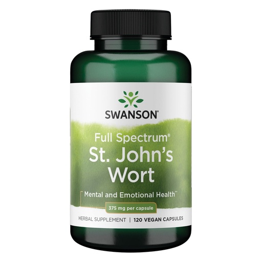 [BRSWIYIRAICRQHIZ] Swanson St. John's Wort - Herbal Supplement - (375 mg 120 Capsules)